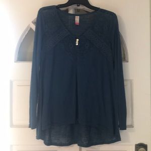 Pretty dark turquoise/blue blouse